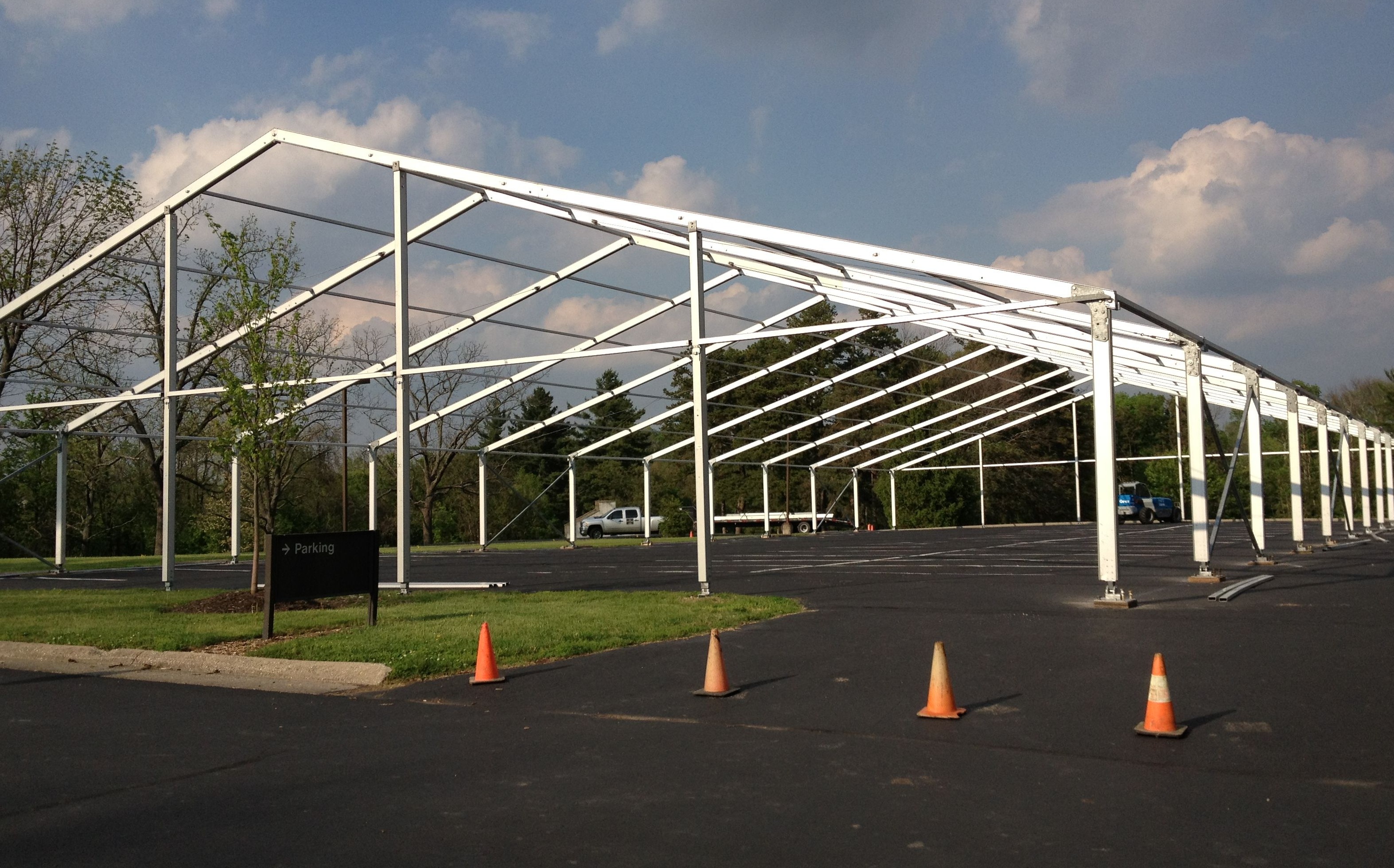 Clearspan Tents with heat, air conditioning and sides Clearspan Tents with heat, air conditioning and sides